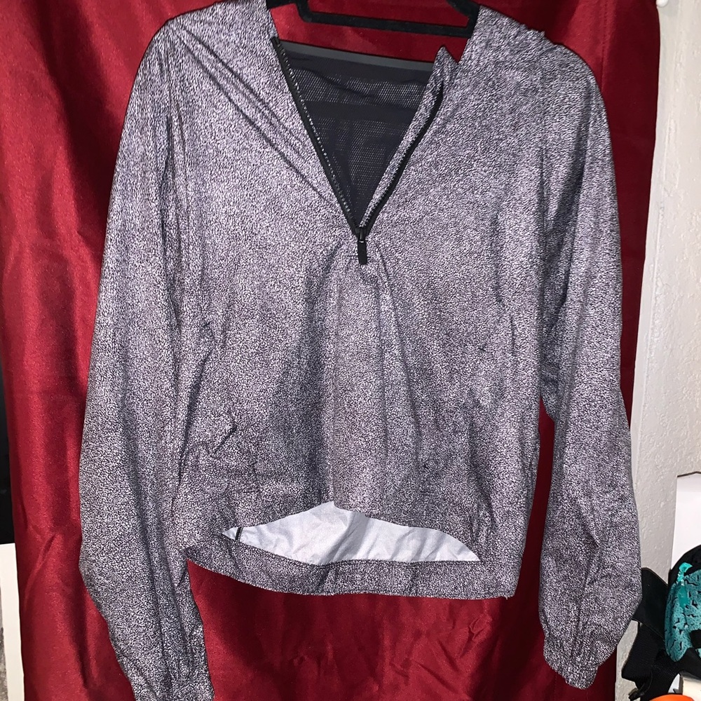 Unique reflective  cropped Lululemon rain jacket